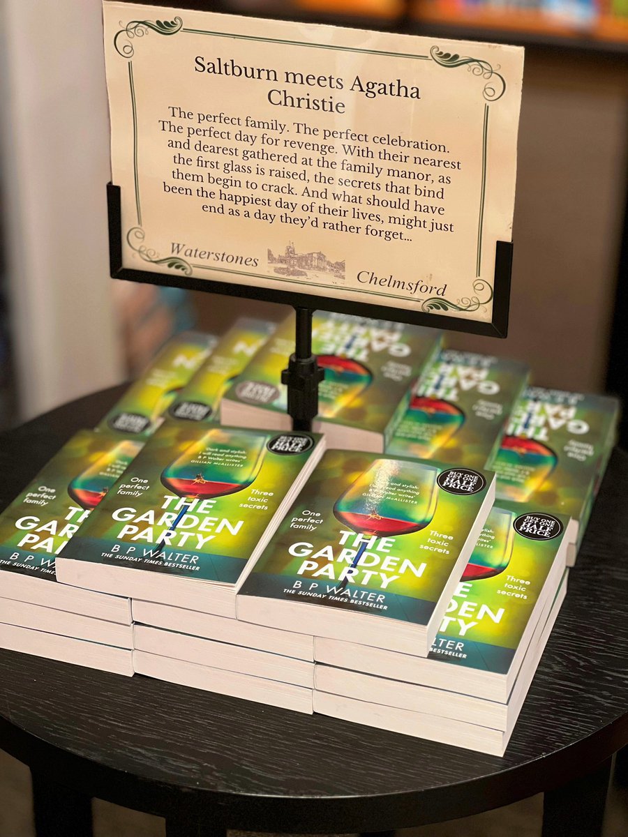 B.P. Walter (@barnabywalter) on Twitter photo First sighting of The Garden Party in a shop!! 🎉 So exciting to walk into <a href="/WatChelmsford/">Waterstones Chelmsford</a> and see it with its own table! 😍💚 If anyone else spots it in stores do share photos with me, I love to see it out in the wild! 😃📚 First sighting of The Garden Party in a shop!! 🎉 So exciting to walk into <a href="/WatChelmsford/">Waterstones Chelmsford</a> and see it with its own table! 😍💚 If anyone else spots it in stores do share photos with me, I love to see it out in the wild! 😃📚