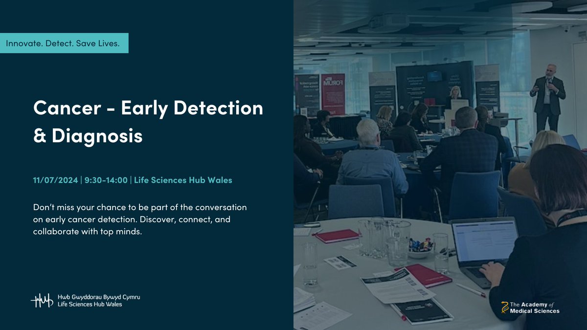 Our first <a href="/acmedsci/">Academy of Medical Sciences</a> event in this year's series will focus on the early detection and #diagnosis of #cancer

Join colleagues across #academia, #NHS, social care and industry to share insights, #network and #collaborate on 11 July🤝

Register now: lshubwales.com/events/cancer-…