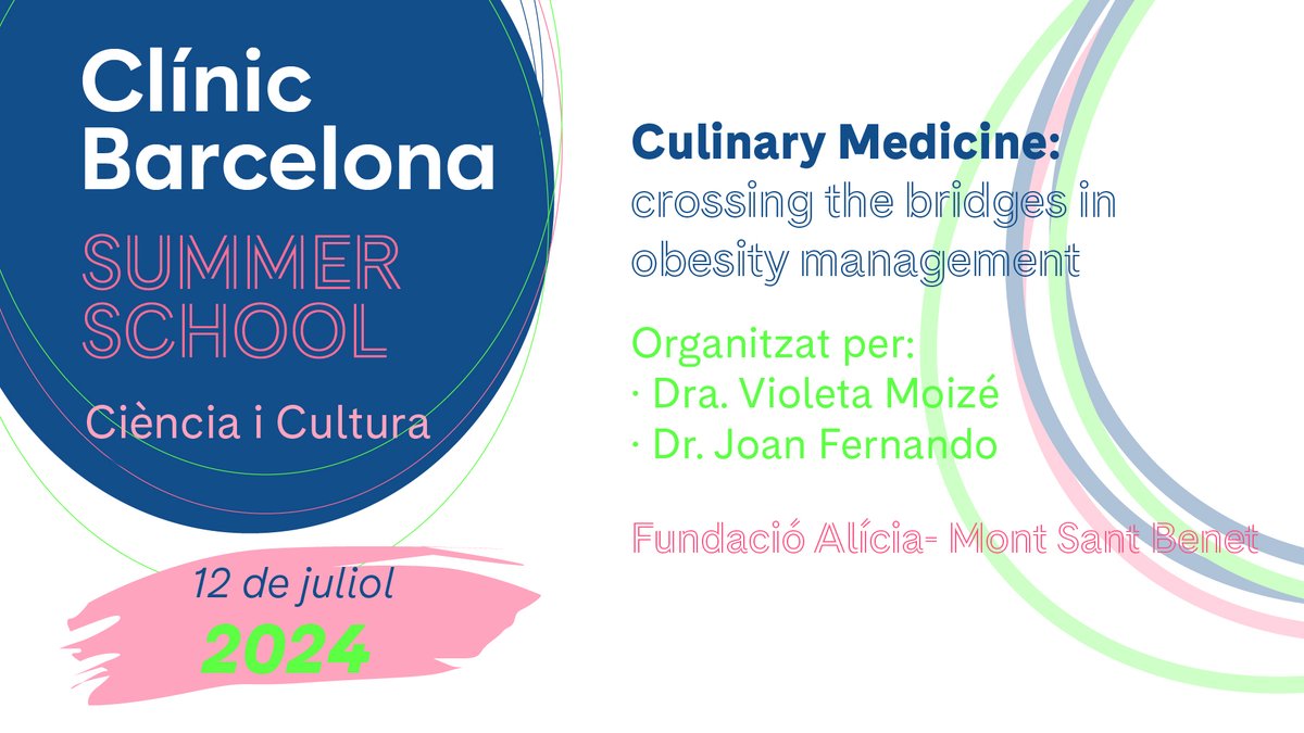 Observatori XPA (@observatorixpa) on Twitter photo El divendres 12 estarem amb la <a href="/FundacioAlicia/">Fundació Alícia</a> al Mon Sant Benet en la sessió de Culinary Medicine per tancar la #SummerSchoolCLÍNIC d'aquest any.
Programa i Inscripcions: aulaclinic.com/cursos/1162/su…
<a href="/hospitalclinic/">Hospital Clínic</a> <a href="/vilacasas/">Fundació Vila Casas</a> El divendres 12 estarem amb la <a href="/FundacioAlicia/">Fundació Alícia</a> al Mon Sant Benet en la sessió de Culinary Medicine per tancar la #SummerSchoolCLÍNIC d'aquest any.
Programa i Inscripcions: aulaclinic.com/cursos/1162/su…
<a href="/hospitalclinic/">Hospital Clínic</a> <a href="/vilacasas/">Fundació Vila Casas</a>