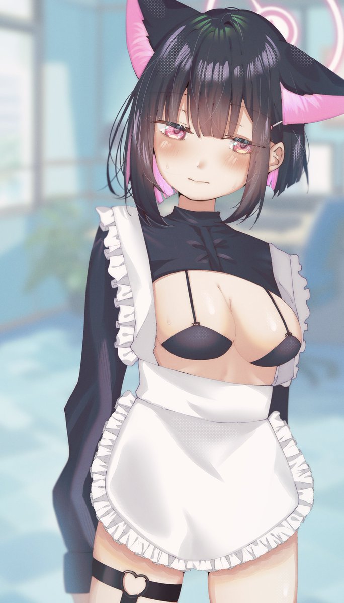 ブルアカ「カズサがエッチなメイド服着てくれた#ブルアカ #BlueArchive 」|🎐風間ごろう🐈京都ブルマ6【D-29】のイラスト