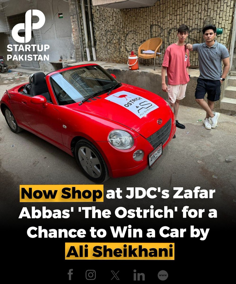 PakStartup's tweet photo. To celebrate the launch, Zafar Abbas announced an exciting car giveaway sponsored by Ali Sheikhani.
#JDC #ZafarAbbas #TheOstrich #WinCar https://t.co/KkQQwjlo40