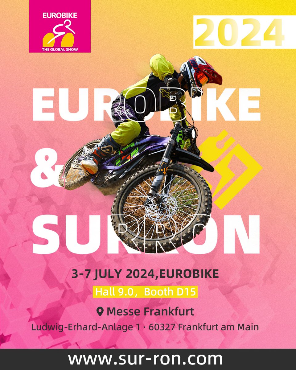 surrontech's tweet image. Meet us at the EUROBIKE Show in Germany, SURRON awaits you!
#surron #lightbee #ultrabee #stormbee