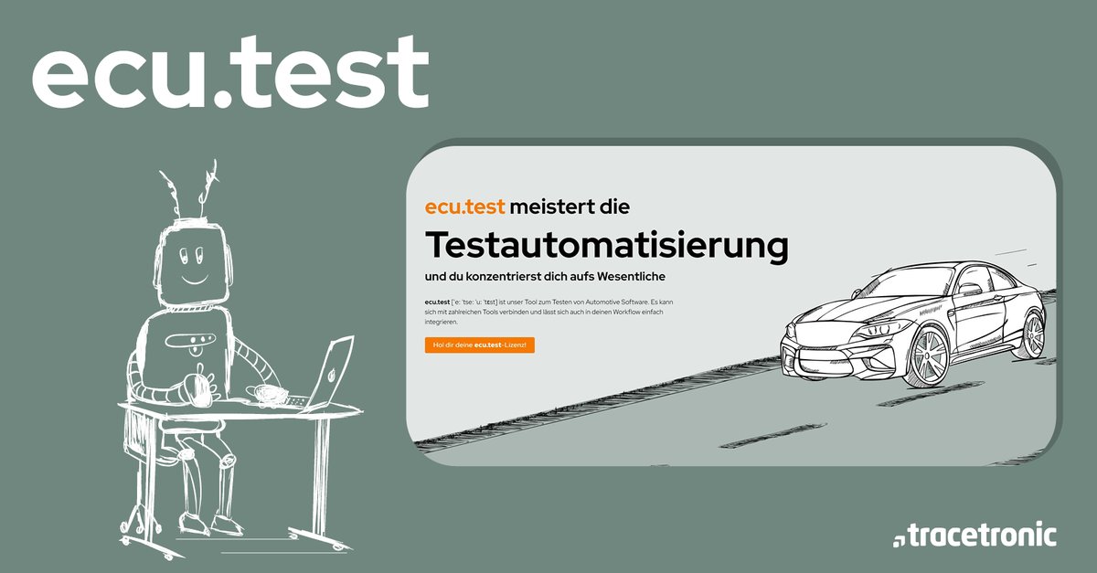 tracetronic's tweet photo. Unsere neue ecu.test-Webseite ist live! Wir haben ihr eine verbesserte Seitenstruktur und einen frischen Look verpasst. Klick mal rein und überzeug dich selbst: https://t.co/6ccC6FECZc
#ecutest #automotive #softwaredevelopment #softwaretesting https://t.co/gsCB3QikMW