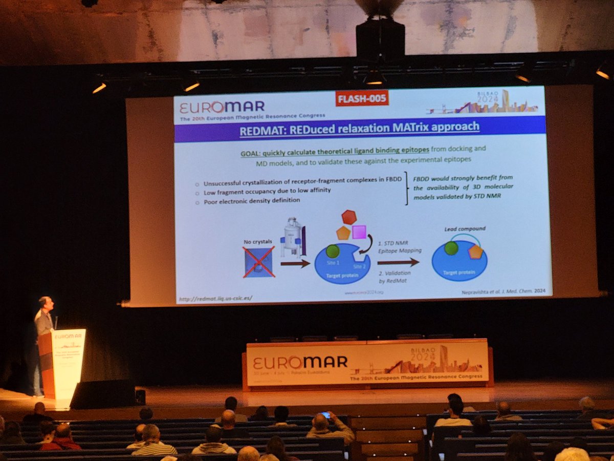 Jesus Angulo (@angulo_lab) on Twitter photo <a href="/jkcarb/">Juan Carlos Muñoz</a> on stage at #euromar2024 presenting our recent Reduced Matrix Approach to validate 3D models of weak affinity protein-ligand complexes by STD NMR spectroscopy.
pubs.acs.org/doi/full/10.10…
pubs.acs.org/doi/full/10.10… <a href="/jkcarb/">Juan Carlos Muñoz</a> on stage at #euromar2024 presenting our recent Reduced Matrix Approach to validate 3D models of weak affinity protein-ligand complexes by STD NMR spectroscopy.
pubs.acs.org/doi/full/10.10…
pubs.acs.org/doi/full/10.10…