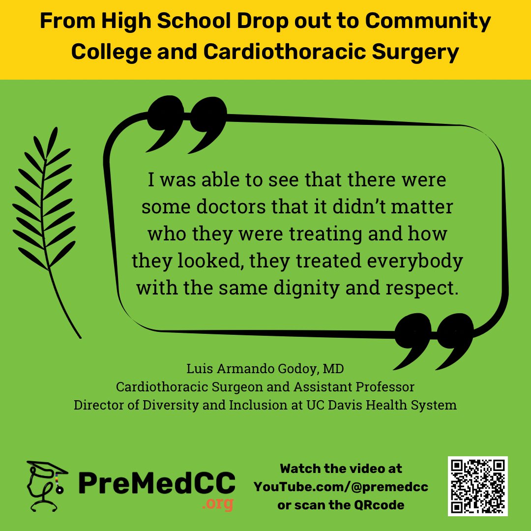 PreMedCC's tweet photo. Being a doctor is about treating everyone with the same dignity and respect. π©Ί
#premed #communitycollege #STEM #transferstudents #premedstudents #prehealth https://t.co/OEXjSmpuMi