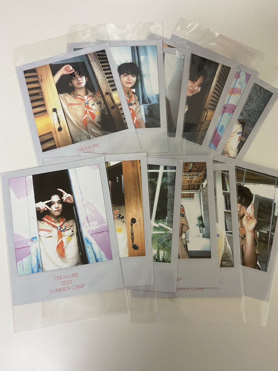 yc_clover's tweet photo. treasure トレジャー 交換 サマパケ ポラロイド summer camp

《譲》12枚セット
《求》白シャツバージョン

・郵送またはペンミ7/24手渡し
・他ツイートとまとめて◎ https://t.co/nPeTGoiR0F