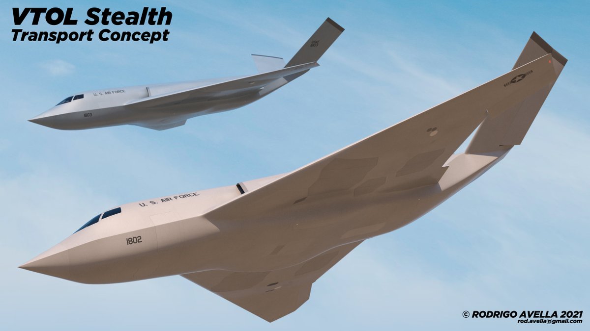 rodrigoavella's tweet photo. VTOL Stealth Transport
Stealth high-speed vertical take-off and landing aircraft concept, for special operations transport.
https://t.co/wVwLpBMhZ4
#specialforces #vtol #vtolaircraft #stealth #concept #conceptaircraft #airforce #usaf #navy #fighterjet #jet #sixthgeneration https://t.co/HwgalMeJxt