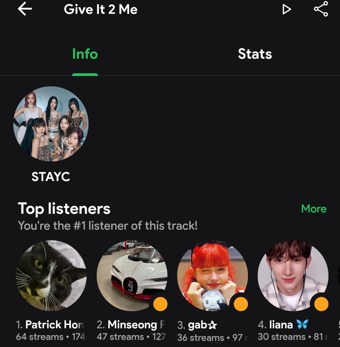 The best song off STAYC Metamorphic is Give It 2 Me. And it's cause of Sieun's sassy AF rap section. 

Very happy to be the number 1 listener lol even if it'll only be for maybe a day