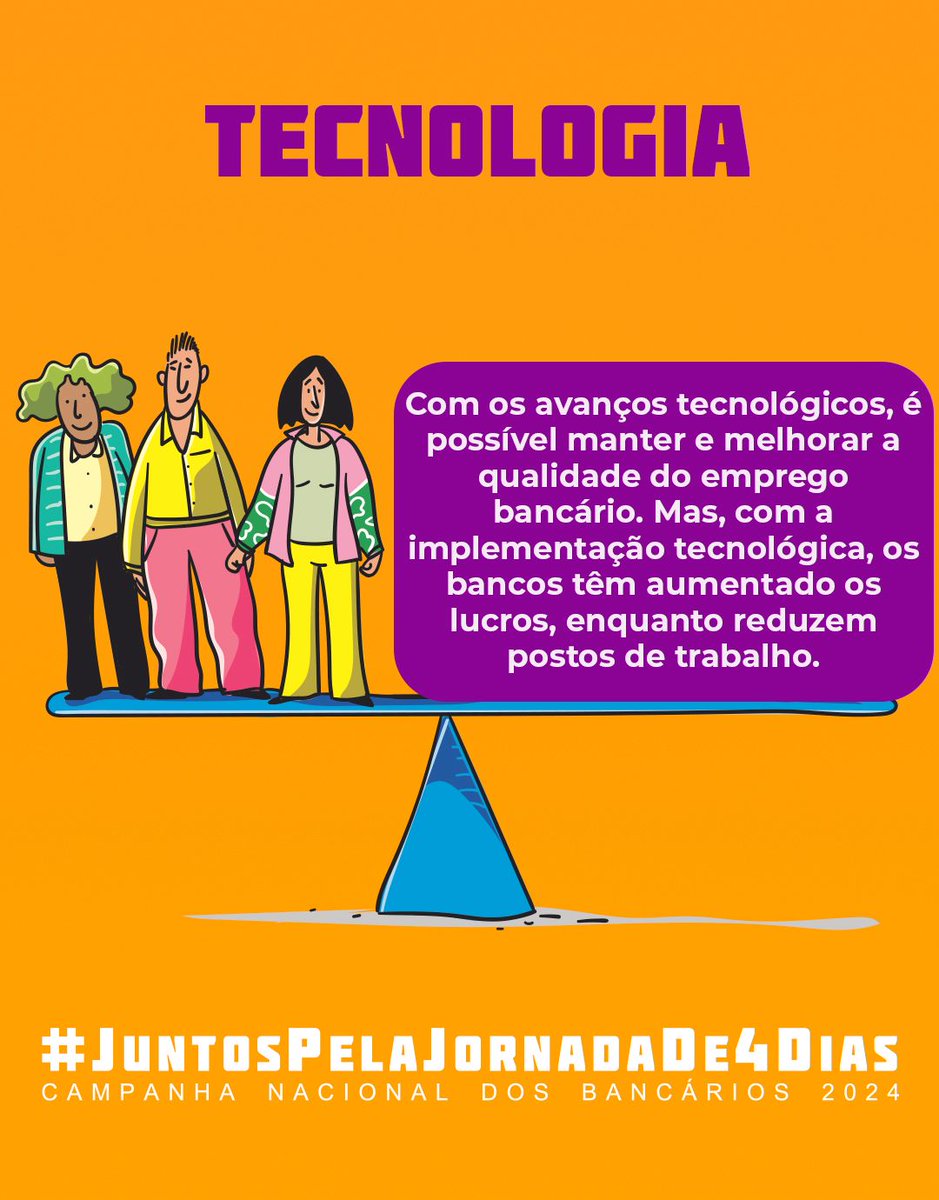 verapaoloni's tweet photo. Garantir a Jornada semanal de 4 dias. Totalmente possível. @Contraf_CUT @FEBRABAN @feteccutcn @spbancarios @bancariospara @CUT_Brasil #JuntosPelaJornadaDe4Dias https://t.co/ULeNFhf7Jy