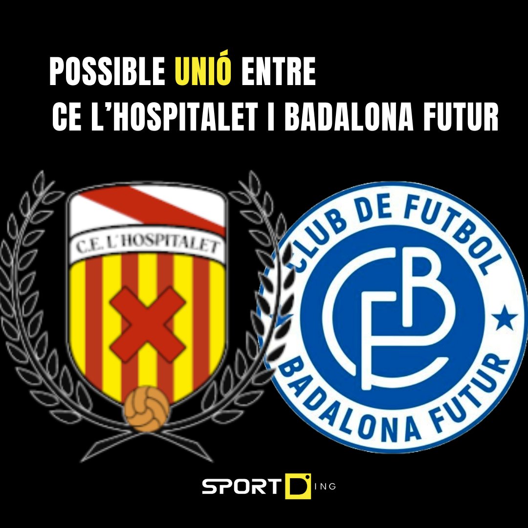 El <a href="/CELHospitalet/">CE L'Hospitalet</a> i @CFBFUTUR negocien una unió entre ells. Els dos equips han inscrit a la <a href="/FCF_CAT/">Federació Catalana de Futbol</a> el seu conveni sota el nom "Centre d´Esports L´Hospitalet SAD" que tindria plaça a 2a RFEF.    

Qué us sembla aquesta possible unió?    

#futbolcat