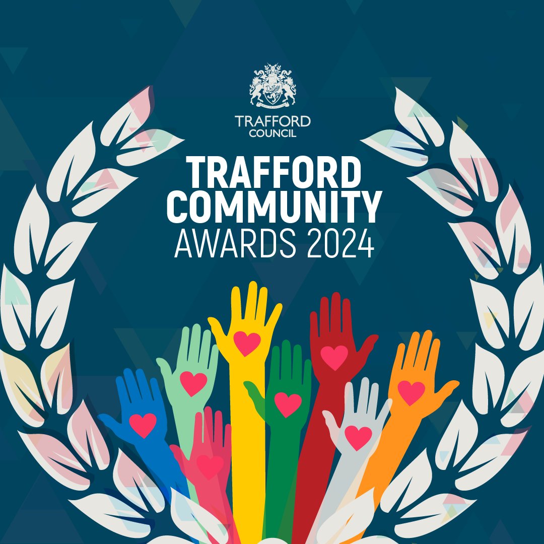 TraffordCouncil's tweet image. Every community has their unsung heroes. Let's celebrate them. 🤩

Nominations are now open for the Trafford Community Awards 2024: ow.ly/5HJa50SnSRk