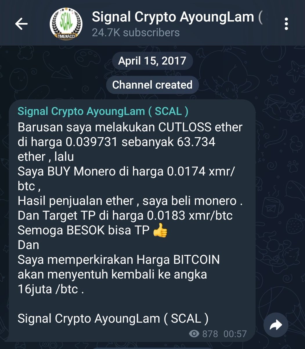 Urban Legend Crypto Indonesia, channel signal crypto tertua di Indonesia.  Postingan pertama di 15 April 2017, saat BTC diharga USD 1000an. Dibeberapa  komunitas ada jokes kalau Ayoung long berarti kita harus short