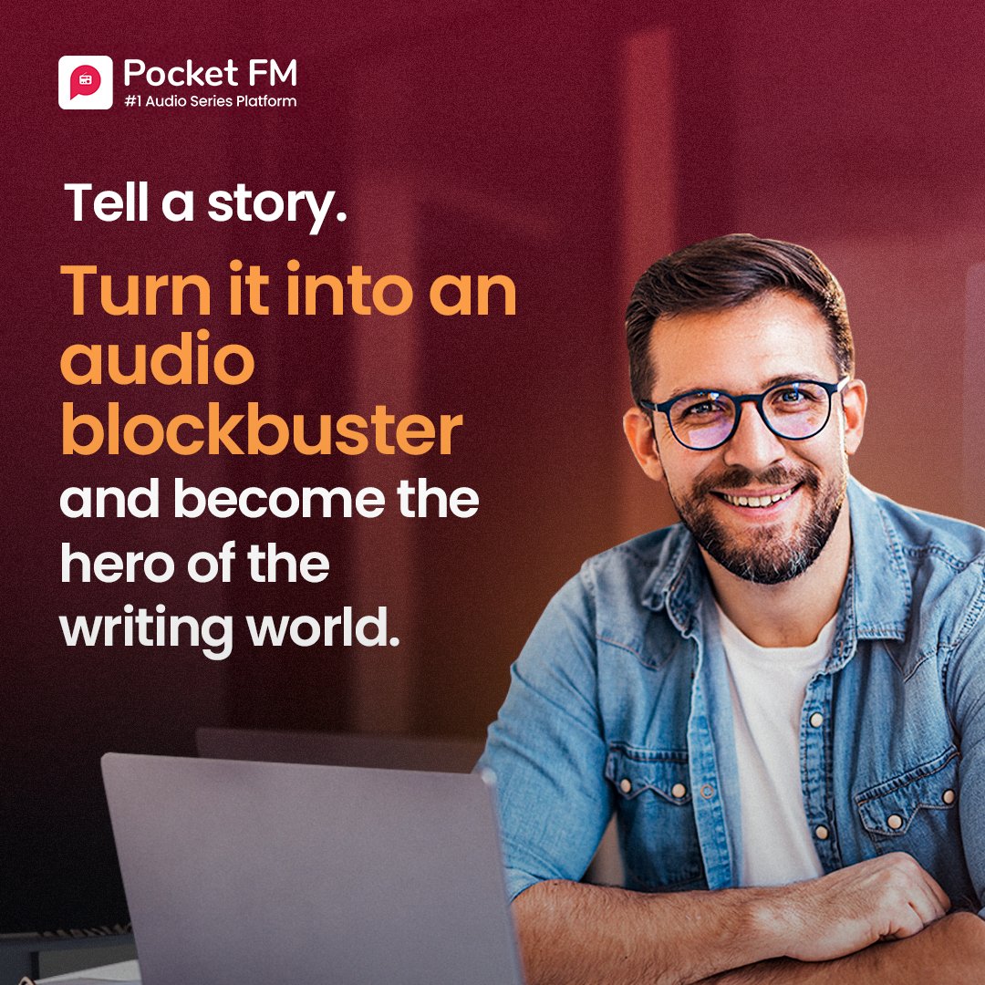 PocketFM_App's tweet image. Turn your imagination into reality! 🌟 Write the next audio sensation and win big. Submit your stories to Pocket FM Originals to earn up to $50k! 

#WriteHereWriteNow #PocketFM #AudioSeriesContest #Storytelling #Writers #Fiction #CreativeJourney #WinBig #JoinNow #audioseries