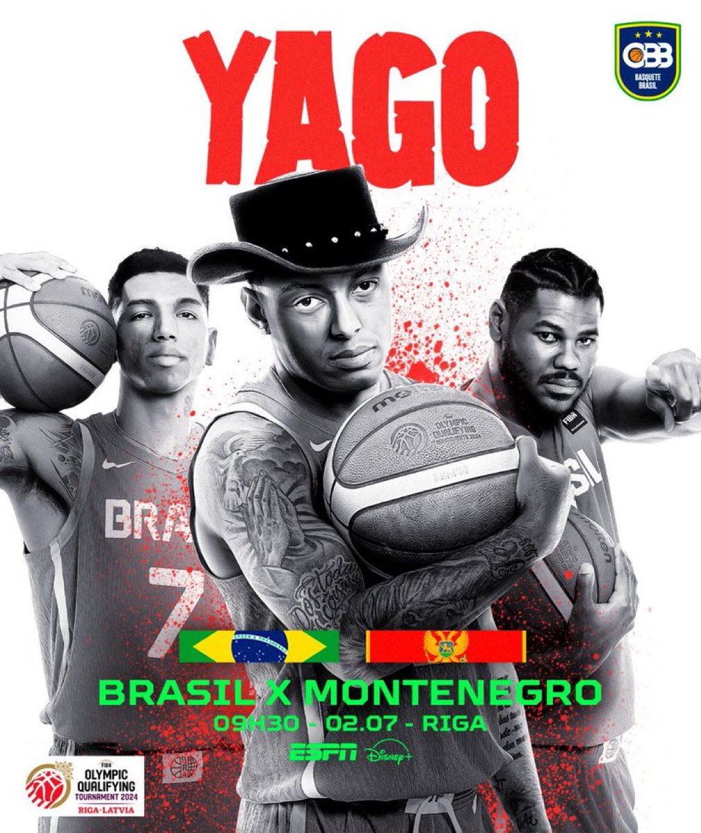 brasilcoast2's tweet photo. 🚨 ACORDA BRASIL
🚨 DIA 1 DE PRÉ-OLÍMPICO 

A PRIMEIRA DE 4 DECISÕES POR UMA VAGA NAS OLIMPÍADAS COMEÇA HOJE!

⚠️ BRASIL X MONTENEGRO
⚠️ 09:30 NA ESPN

TEM que ganhar e começar o pré olímpico com TUDO! TEMOS CHANCES DE VAGA!

📸 - @basquetebrasil https://t.co/JUmbiKXq81
