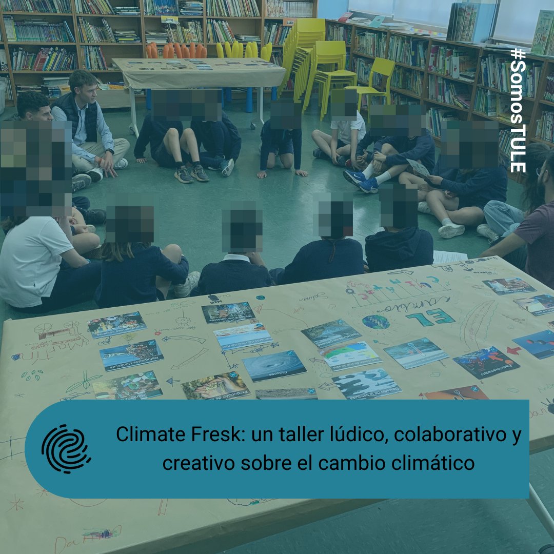 En el marco de la práctica educativa Aprendizaje y Servicio (ApS), se desarrolló el proyecto “Semillas para la acción climática – Las escuelas como ecosistema de cambio”, llevando el taller #ClimateFresk, impartido por estudiantes UPM, a los alumnos de un colegio en Madrid.