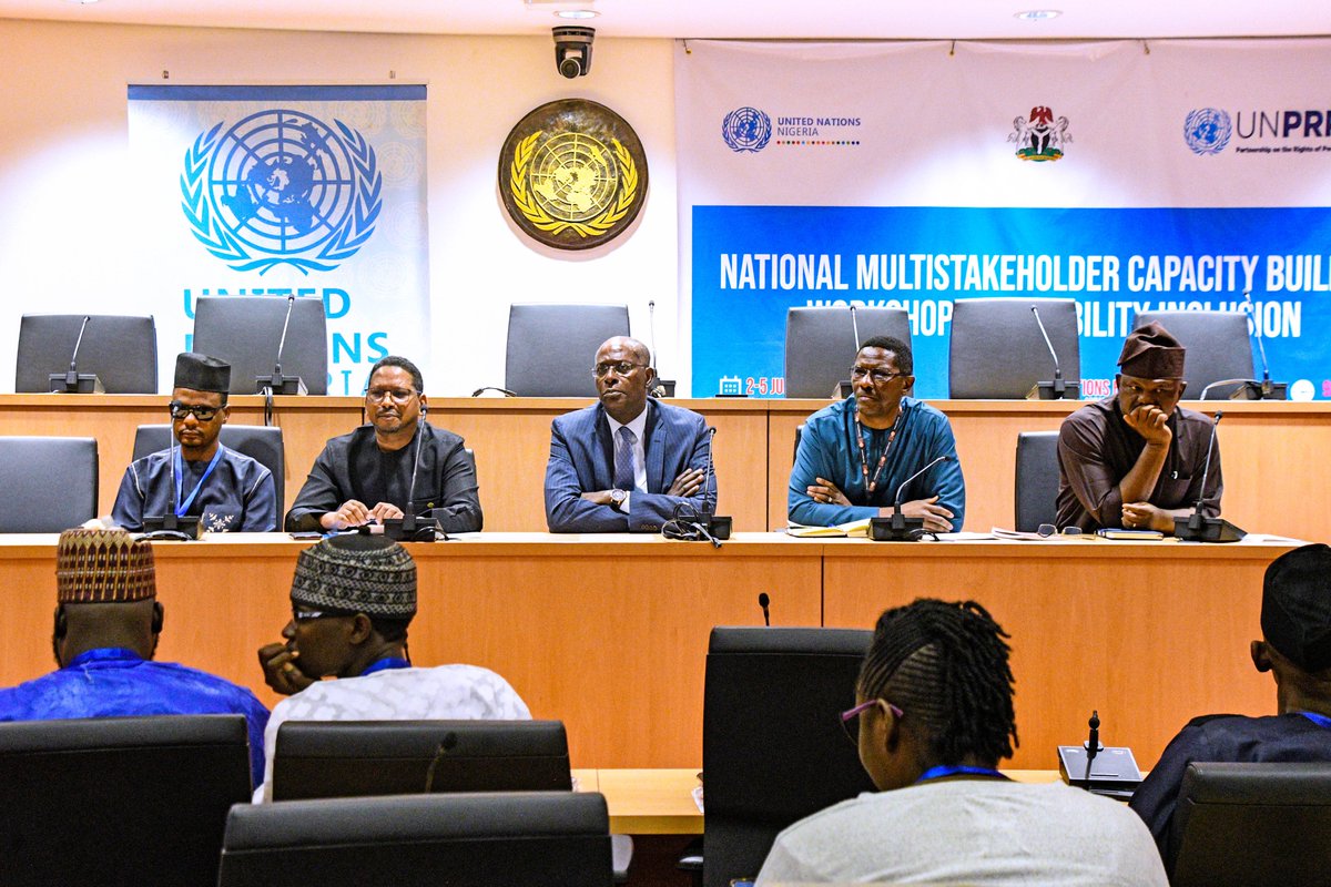 unesco_abuja's tweet photo. Happening Now! 
#UNESCO and the @UN_Nigeria family are hosting a Multi-Stakeholder Capacity-Building Training on Cross-Cutting Approaches and Preconditions for Disability-Inclusive Development to promote disability inclusion in Nigeria. #UNDisabilityInclusion https://t.co/ZkJCu4jXuQ