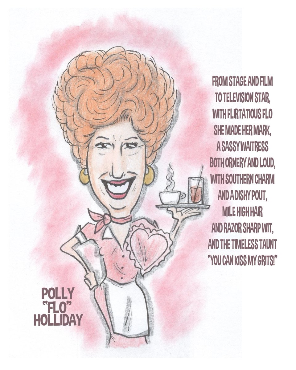 _scottclarke's tweet photo. #pollyholliday #flo #alice #kissmygrits #arttribute #entertoonment #scottclarke #scottclarkestudio #classictv #florencejeancastleberry https://t.co/0cuklQZ99l