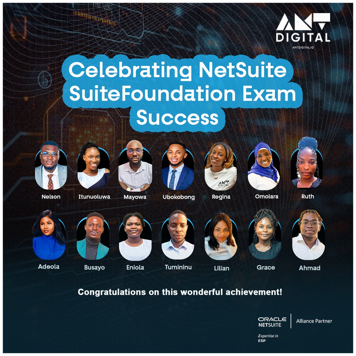 amt_digital's tweet photo. We're thrilled to announce that our trainees have earned their SuiteFoundation certifications! This marks a significant achievement for AMT Digital and a steppingstone towards providing exceptional customer service.
 Here's to many more achievements together! https://t.co/DwIIh3Rg5t