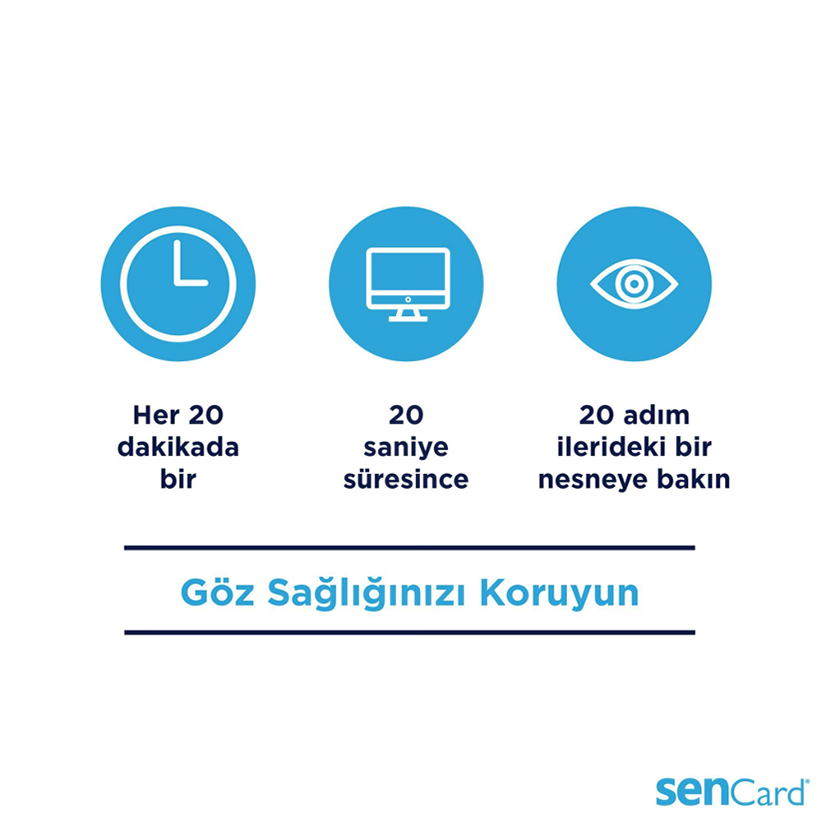 sencardofficial's tweet photo. Günden güne dijitalleşen iş yaşamında gözlerimiz haliyle daha fazla yoruluyor. Neyse ki gözlerimizi dinlendirip bir nebze de olsa korumanın pratik bir yolu var… İpucunu keşfetmek için hemen kaydırmaya başla.
#senCard #dijitaldünya #gözsağlığı #profesyonel #202020kuralı #ofishayatı