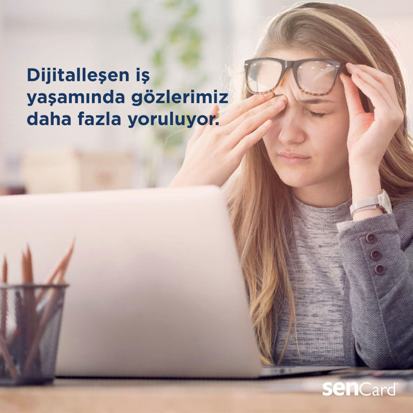 sencardofficial's tweet photo. Günden güne dijitalleşen iş yaşamında gözlerimiz haliyle daha fazla yoruluyor. Neyse ki gözlerimizi dinlendirip bir nebze de olsa korumanın pratik bir yolu var… İpucunu keşfetmek için hemen kaydırmaya başla.
#senCard #dijitaldünya #gözsağlığı #profesyonel #202020kuralı #ofishayatı
