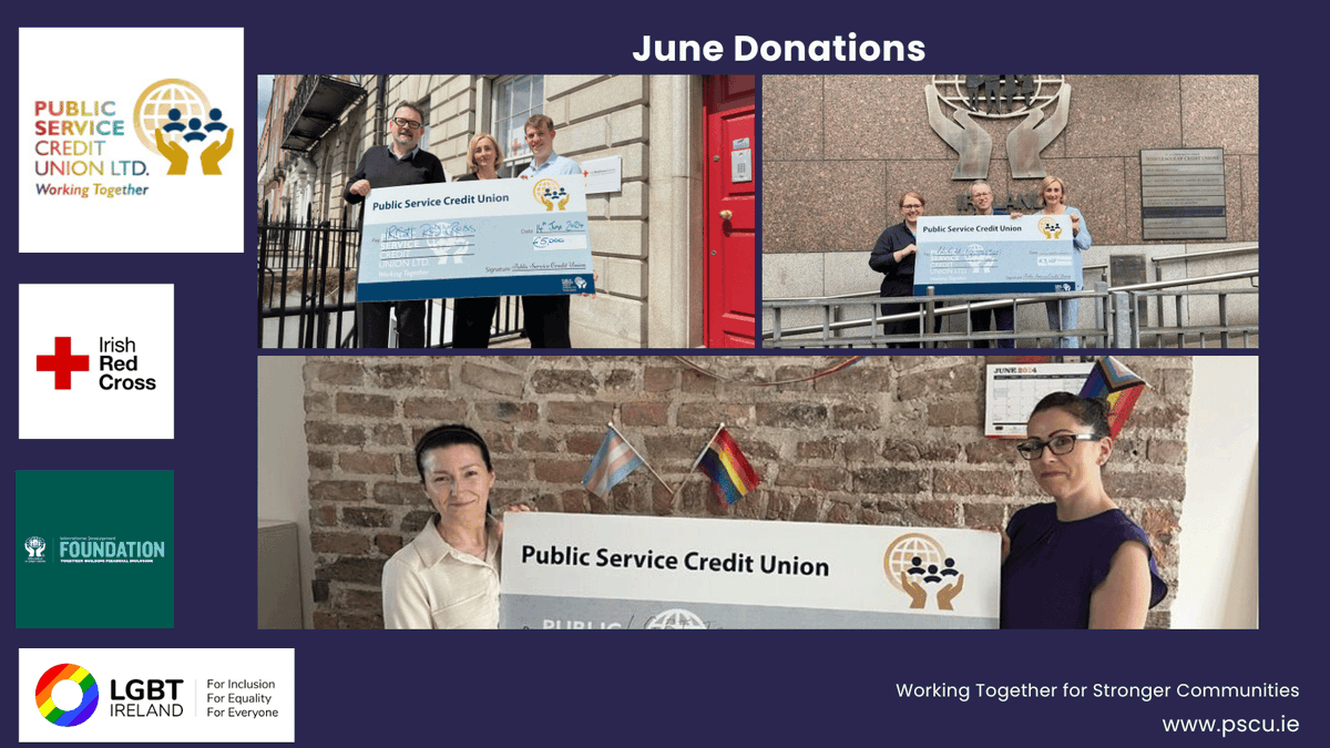 A round up of June's donations as part our Community Support Fund.  Working together is the credit union difference! #community #pscu