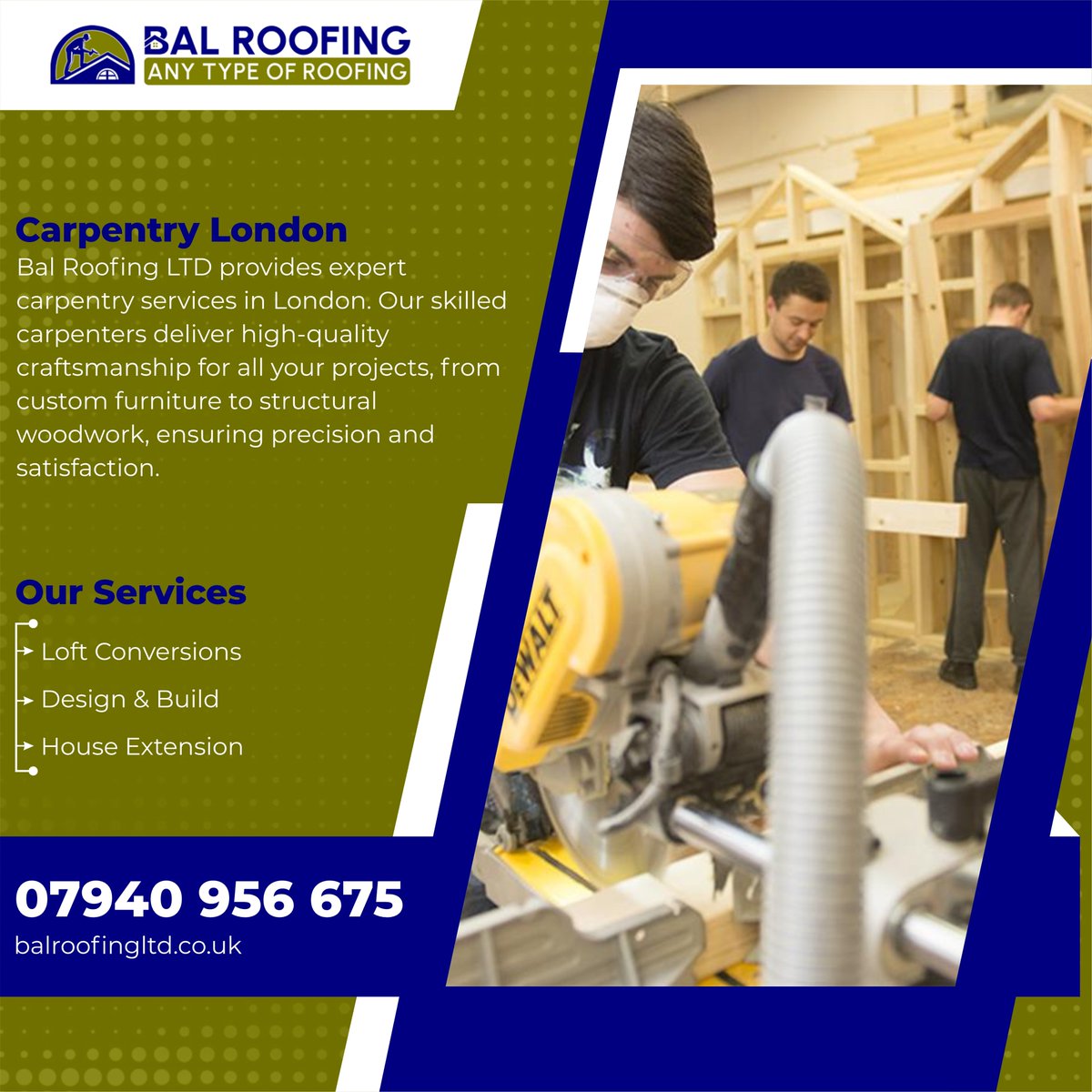 BalLtd66144's tweet image. Bal Roofing offers expert carpentry services in London. Located at 97 Derley Rd, Southall, we specialize in high-quality craftsmanship for all your carpentry needs.

balroofingltd.co.uk
#CarpentryLondon 
#LondonCarpentry 
#CustomCarpentry 
#WoodworkLondon 
#CarpentryServices