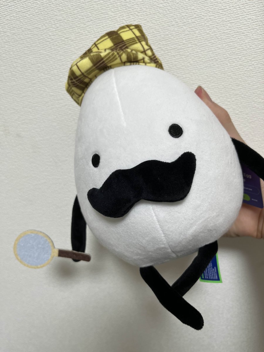 ひみつのおるすばん の探偵たまごのぬいぐるみが届きました
