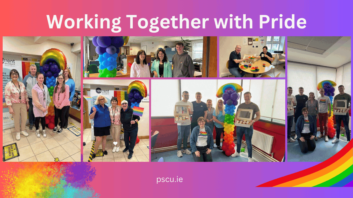 We enjoyed a vibrant, colourful Friday in our offices on Friday, celebrating Pride with our staff and members.  #workingtogether #pscu #PrideMonth2024