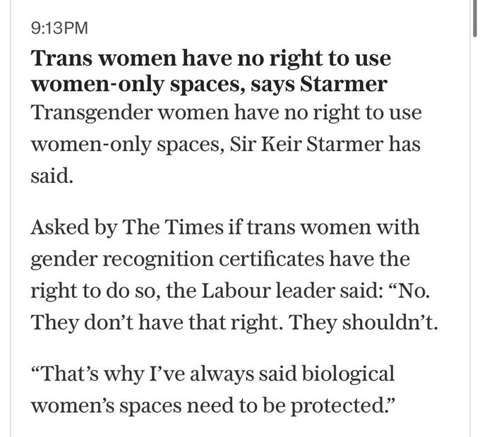 AP4BurySouth's tweet photo. Not only is Starmer ripping up equalities law, how on earth does anyone expect to implement this? And where do trans men fit in? https://t.co/rbRoa2fzgD