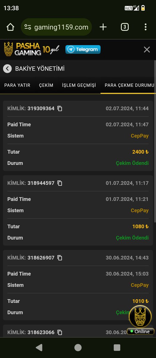 Çekimim geldi teşekkür ederim 
#Passagaming