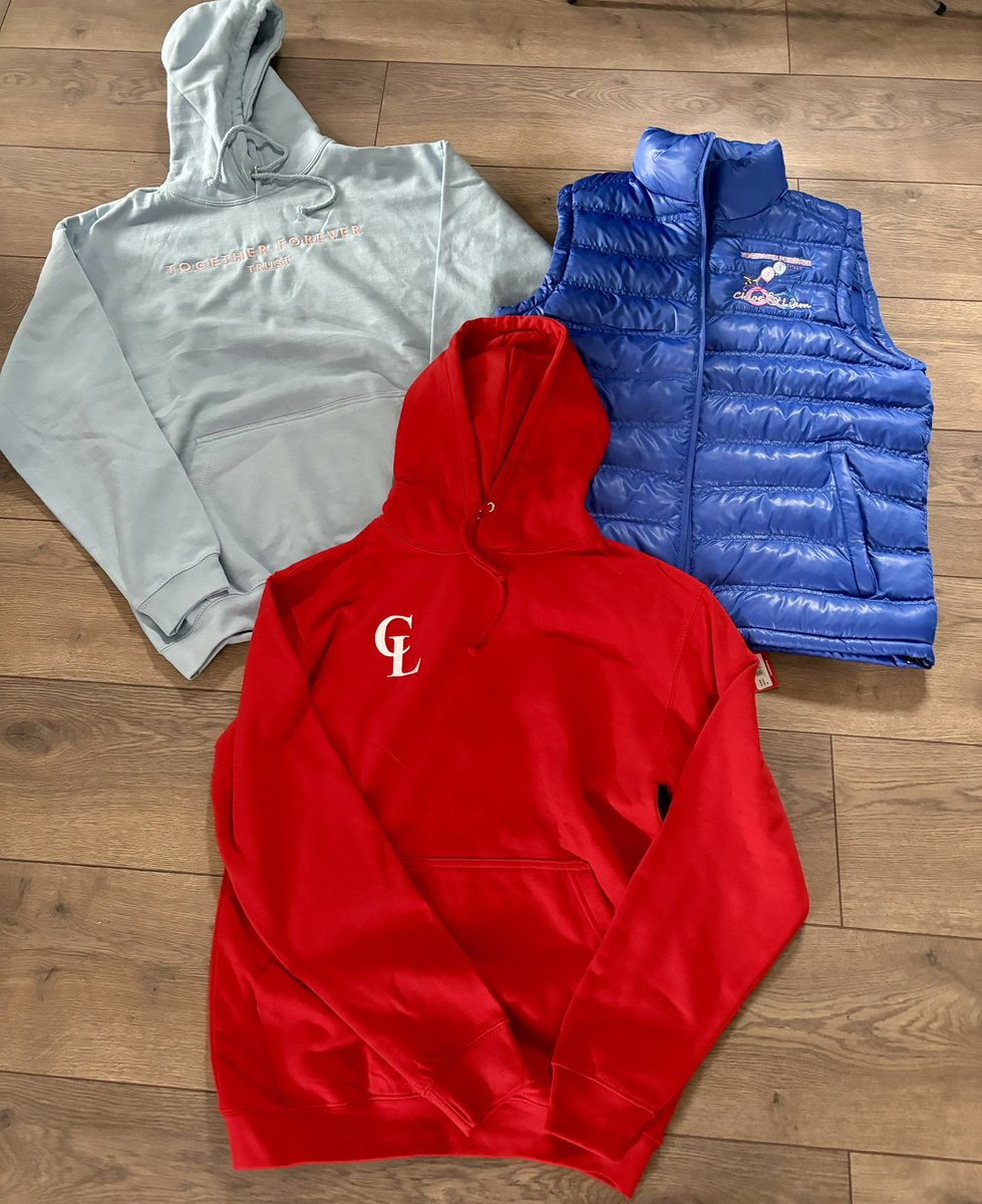 chloeandliam24t's tweet photo. Thank you to our merchandise supplier ICE Print And Design for more new hoodies and our new Gilets 🩷💙 https://t.co/CcHFdSRPE7