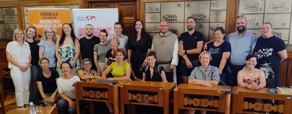 WorldHabitat's tweet photo. Yesterday in #Pula we celebrated Croatia's first #HousingFirst programme and the achievements of our partners AjA (NGO What About Me) and the Municipality who, together in partnership, are driving forward proven #homelessnesssolutions 🤝 @L_Winterburn @LABatSW https://t.co/RTbEWZ3vYO