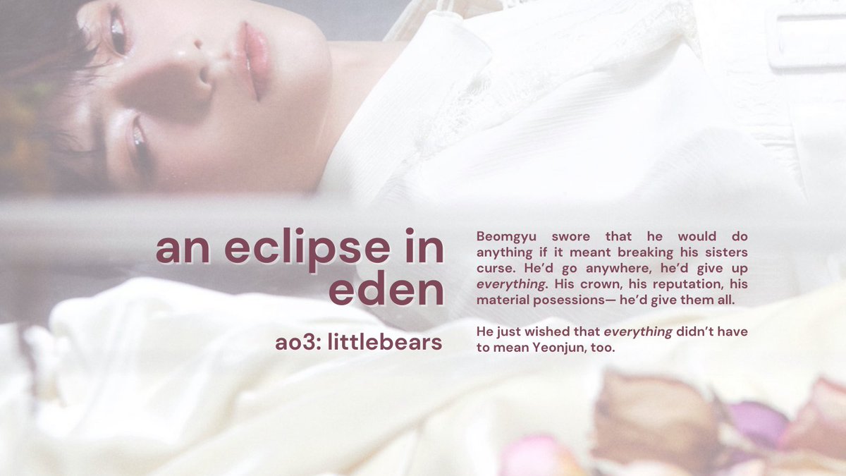 kkulbeora's tweet photo. an eclipse in eden, chap 1/5

✧ 🦊🧸, 11.9k,  rated e 
✧ prince bg, courtier yjn, pining, hurt comfort, fairy tale curses, being in love with someone you can't have

🔗https://t.co/UJdxjT0BMh https://t.co/ffP9Qib3BX