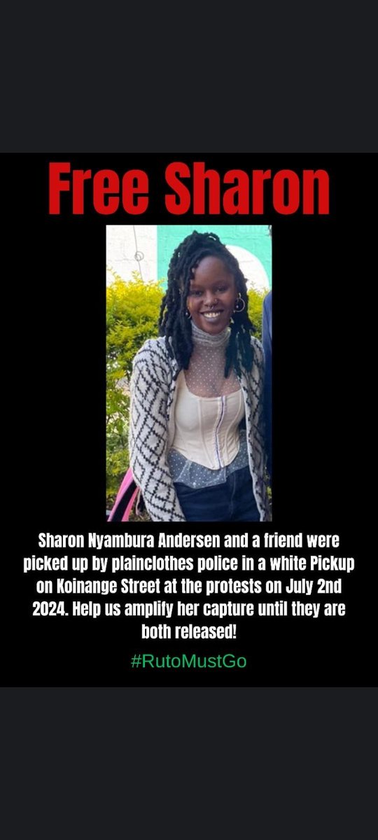 samantha_maina_'s tweet photo. #FreeSharon
#RutoMustGo
RT widely https://t.co/2uTZrY96rE
