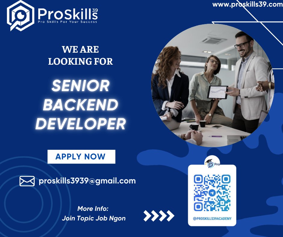 😍[REMOTE] SENIOR BACKEND DEVELOPER (JavaScript/Python)~2200 Euro 
👉Click here for more details: proskills39academy.com/2024/07/02/rem…