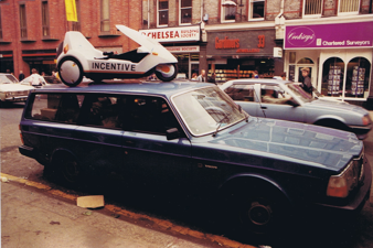 Incentive Software's bespoke C5 atop the company Volvo, circa 1985.
