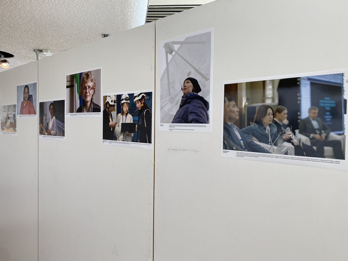 KazAmbUNOG's tweet photo. Proud to have contributed to exhibition on women who pave the way for development in science and technology. “Not a Woman’s Job?: Changing Faces of Science and Tech”, hosted by @UNGeneva, features two Kazakh women Assyl Isatayeva and Dana Alina. https://t.co/ZvQuQ99uVN
