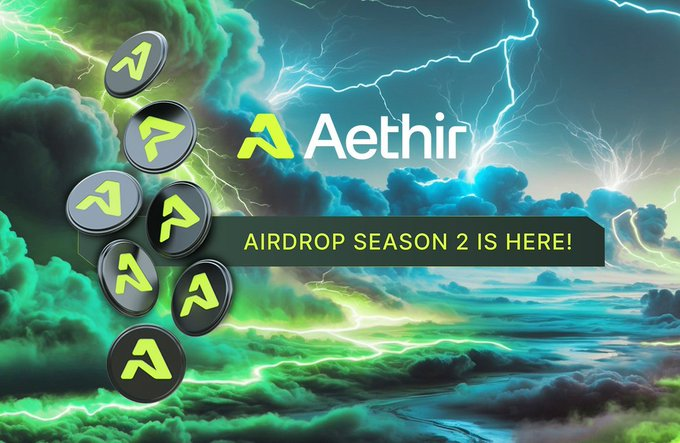 Season 2 of
<a href="/AethirCloud/">Aethir</a>
Airdrop has started! FAQ : Season 2 Quest 1 of Season 2 has been created and  Season 2 has 630,000,000 ATH reserved for rewards and recognition. This amount represents 25% of the total 6% airdrop.join now.