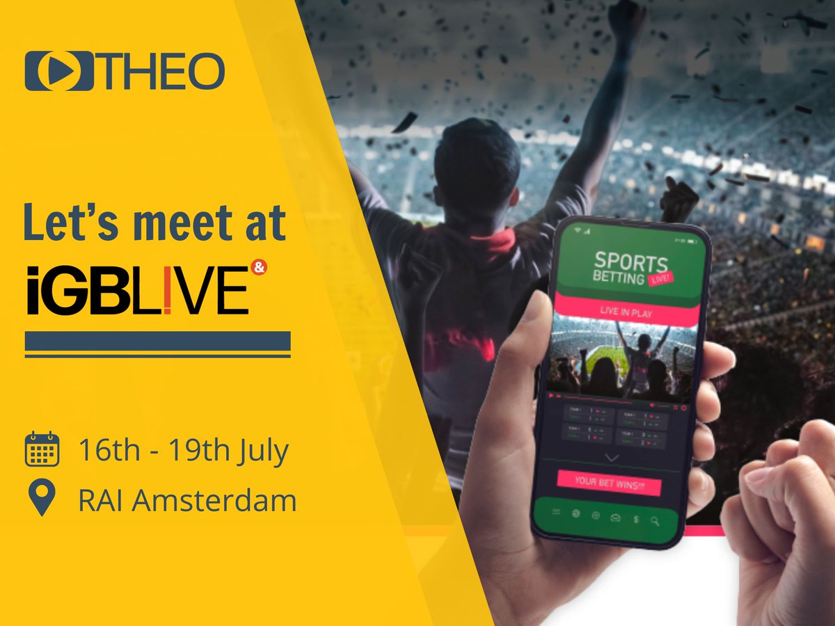 🎲 We will be at iGB L!VE in Amsterdam this month!

Meet us there and discover how you can increase player engagement and boost revenue with the latest real-time streaming technology for iGaming and sports betting.

Book a meeting with us here: theoplayer.com/event/igb-amst…