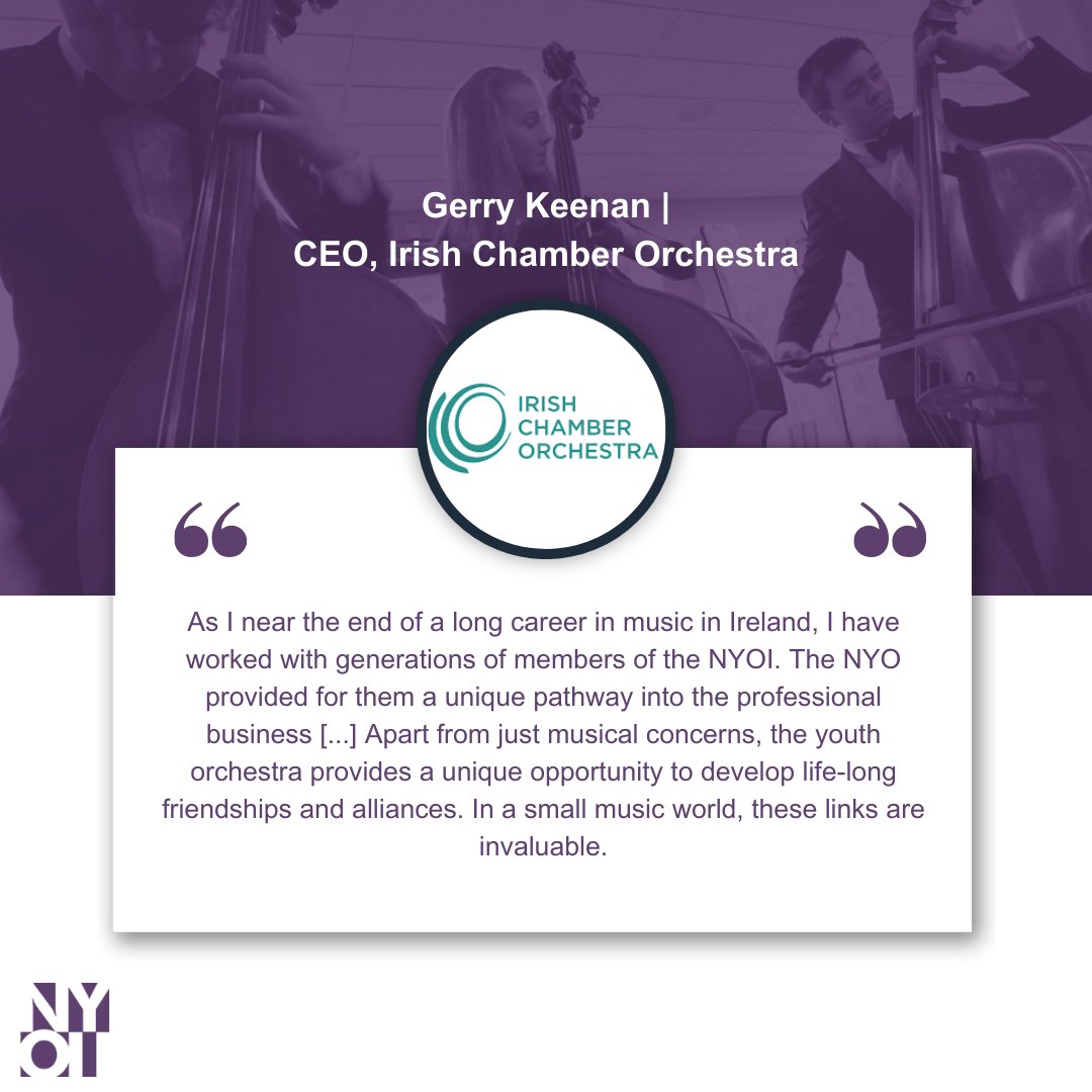 Happy residency month to us! 🎉 As we look forward to welcoming our musicians to our Summer Course, we are also celebrating our 5,000 past members who have been part of the orchestra since 1970. 
Over 50% of the musicians in professional orchestras in Ireland are NYOI alumni!