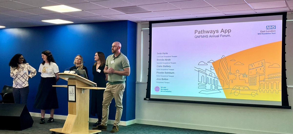 RCPsych CCQI (@rcpsychccqi) on Twitter photo 🤳Coming up: 'Pathways: Co-Producing a New App in a Medium-Secure Hospital' from the OT team at
<a href="/NHS_ELFT/">East London NHS Foundation Trust (ELFT)</a>! The app aims to improve the tracking, centralisation and digitisation of patient progress through their recovery pathway, from admission to discharge. #QNFMHSAnnualForum 🤳Coming up: 'Pathways: Co-Producing a New App in a Medium-Secure Hospital' from the OT team at
<a href="/NHS_ELFT/">East London NHS Foundation Trust (ELFT)</a>! The app aims to improve the tracking, centralisation and digitisation of patient progress through their recovery pathway, from admission to discharge. #QNFMHSAnnualForum