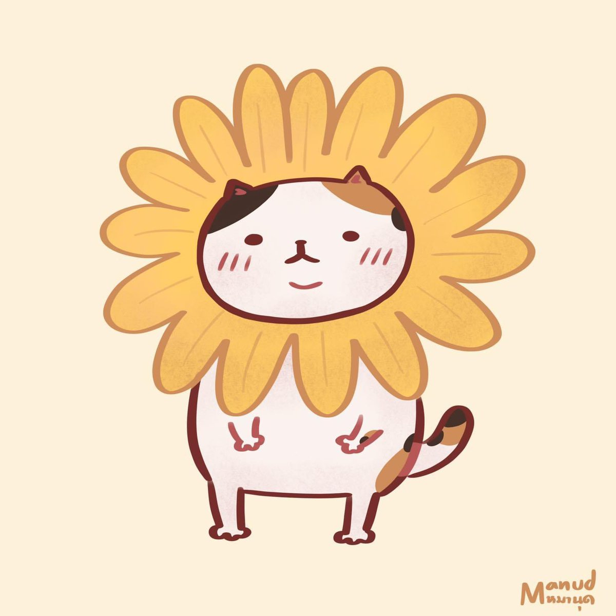 manud_mn's tweet photo. ひまわり猫🐈🌻
#猫 #イラスト #illustration #Manud https://t.co/DkpzXbHkR4