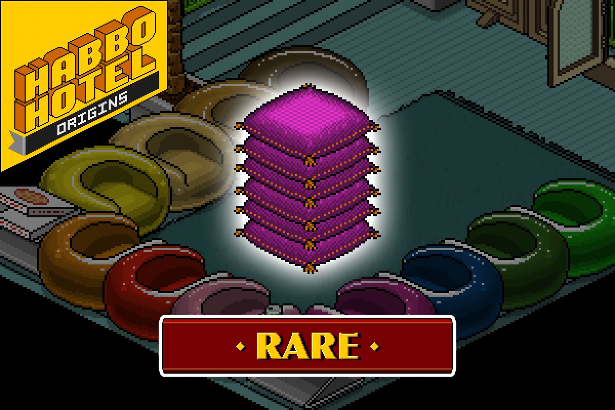 ✨ Tuesday’s #HabboHotelOrigins rare available now!

purple pillows available in Origins NOW!

rare and never to be sold again, get one while you can 🏃