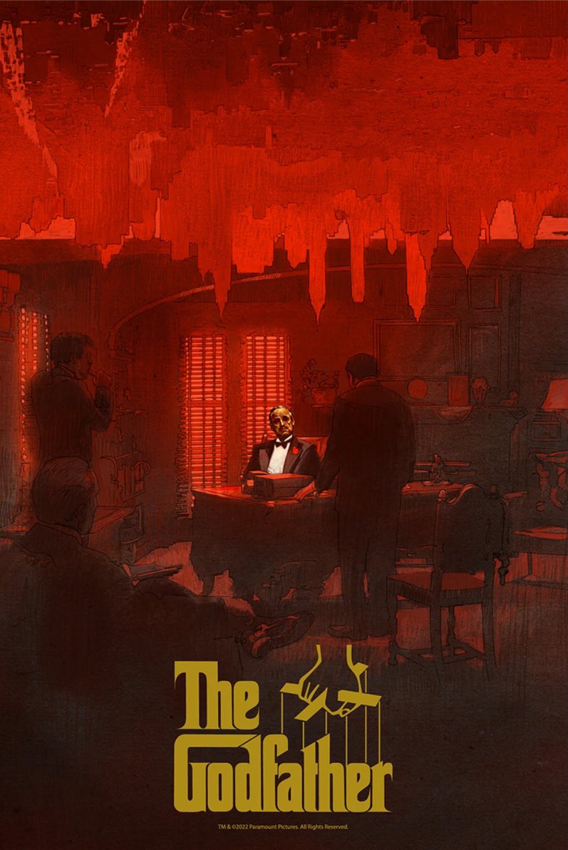 the godfather part i 50th year anniversary official poster is sooo incredibly beautiful