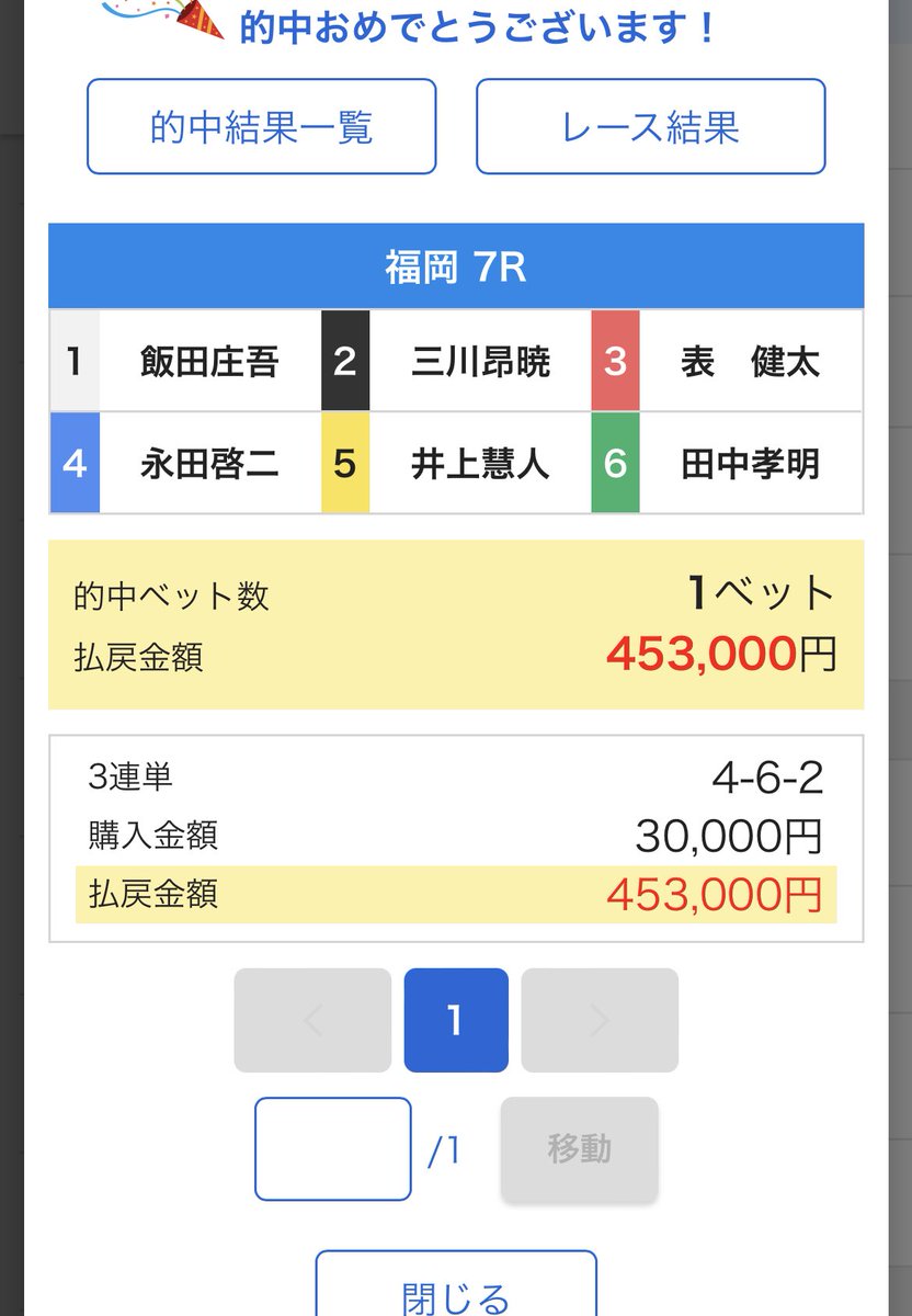 本日の的中画像⚡️

2万舟２本
代理依頼　とてつもない利益で
予想も的中の嵐でしたね🔥

渾身のレースは銀行でした。

こちらの記事をリツイートしてくれた方に

PayPay 

1万円　2名
5000円　10名
1000円　30名

プレゼントします。
合計42名に　10万が当たります🔥

期限は7月の7日
七夕までです🎋