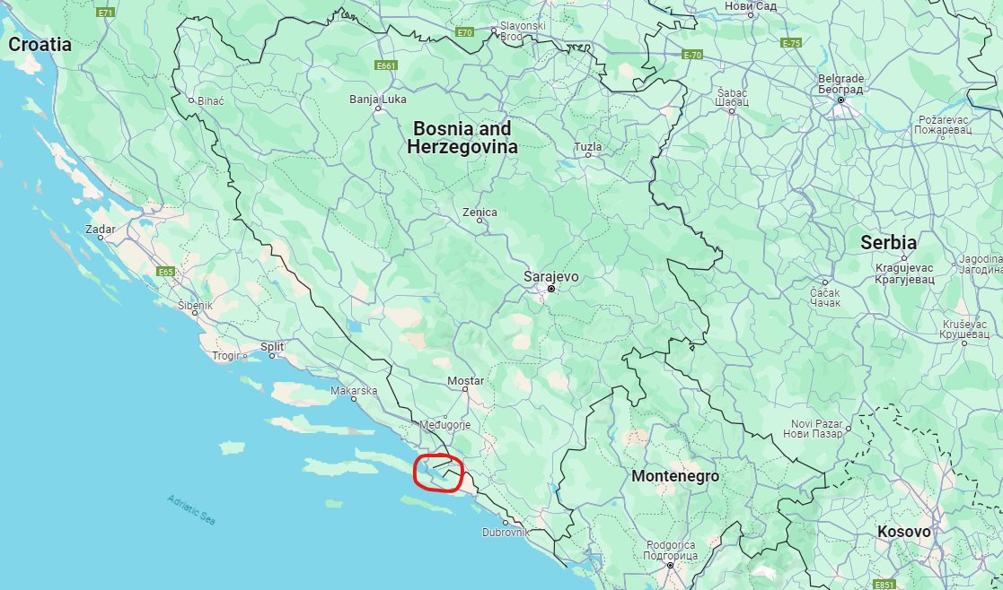 VAPS_XT_EMEA's tweet photo. @soona You have the 0.5km of sea front that cuts Croatia in half!! https://t.co/xh0Esawoww