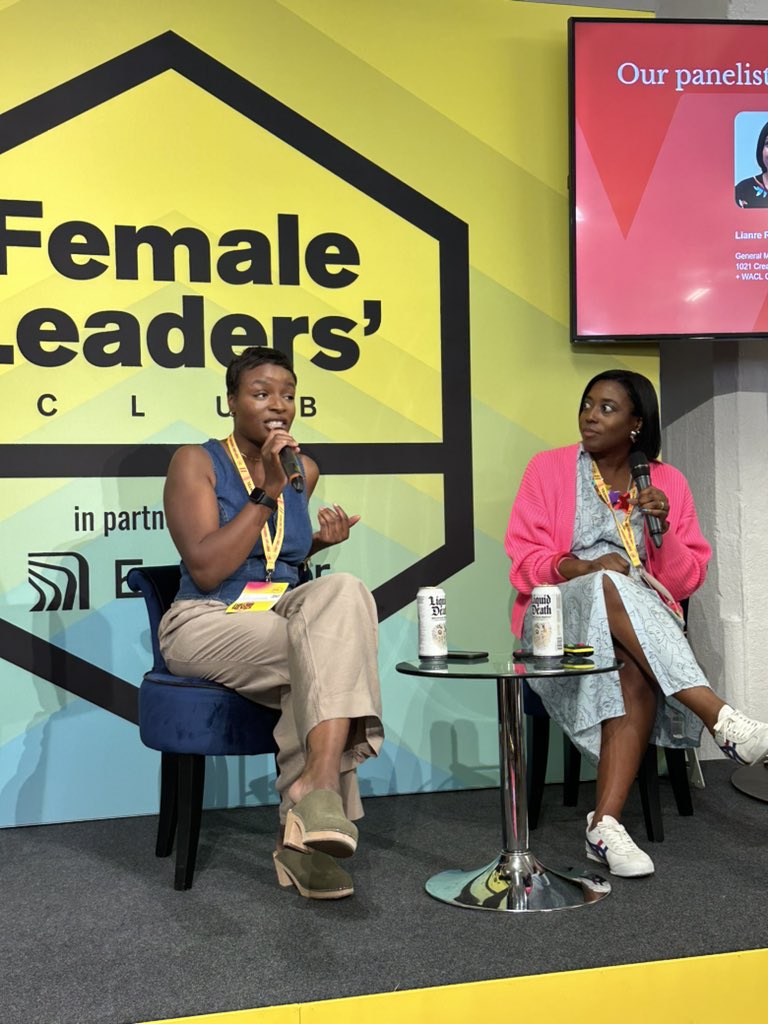 Lianre Robinson and Oyin Akiniyi and <a href="/WACL1/">Women in Advertising & Communications Leadership</a> discussing professional networking, our authentic selves and hiring for potential on the fabulous and packed Female Leaders stage - <a href="/MADFESTLONDON/">MADFEST</a> #madfest #marketing