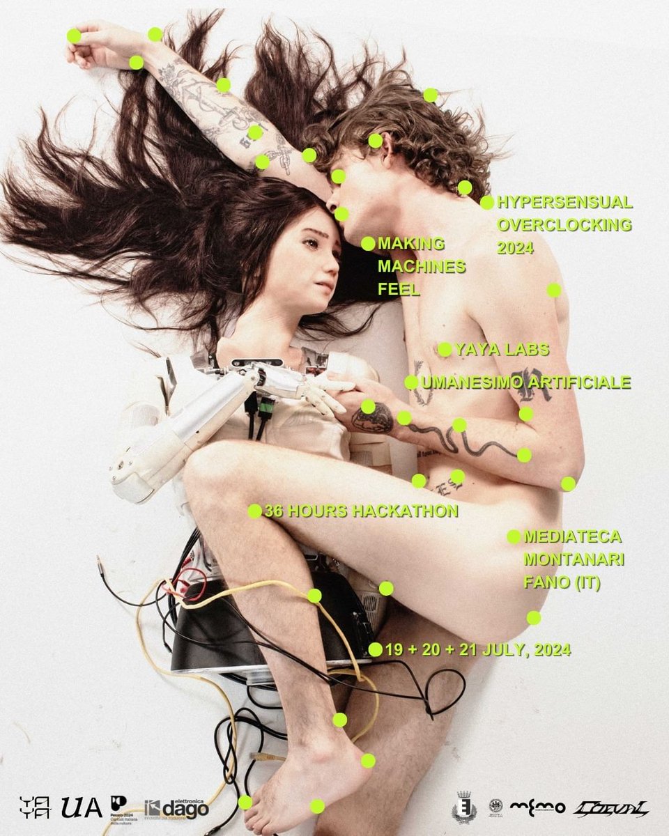 Applications are now open for our hackathon "Hypersensual Overclocking 2024: Making Machines Feel" in collaboration with @umanesimoart  🇮🇹 
Apply now with the link in our bio for a chance to take part and win a residency with Yaya Labs