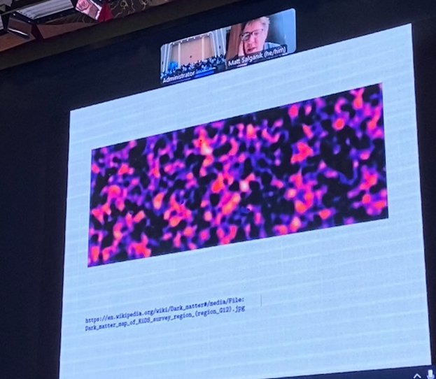 Raecc6's tweet photo. The most fun part of interdisc. groups lies in diverse approaches to the same question. It's also exciting to see sociologists cite cosmology: We know little about what happens to an individual, just like much of our universe is dark matter—something we can barely observe. #SICSS https://t.co/RWltrFbRaM