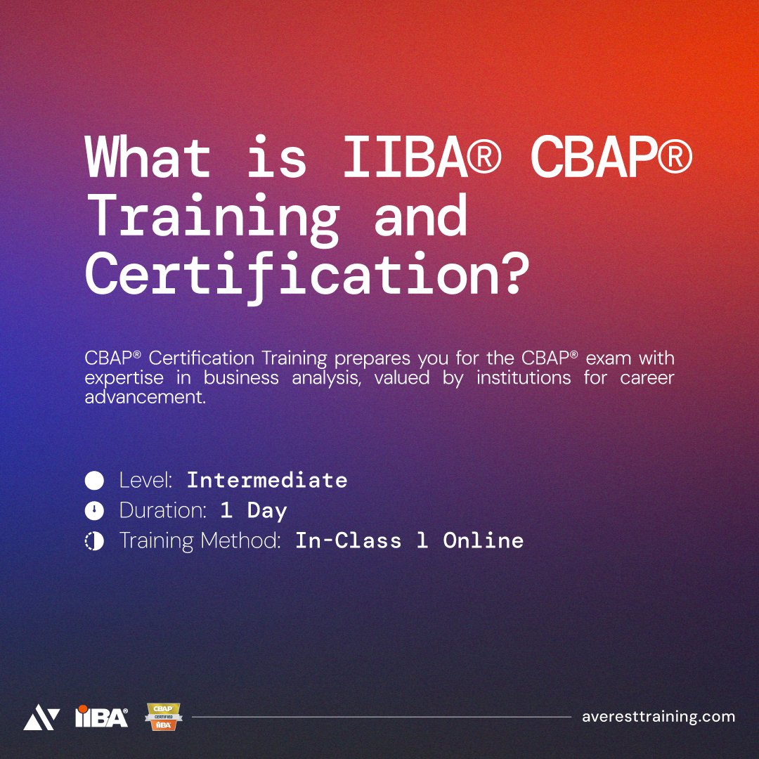 AverestTraining's tweet photo. Looking to Advance Your Business Analysis Career?

The CBAP® Certification is Your Answer!

Start your CBAP® journey today.

Contact us → +90 535 629 88 16
Visit our website → https://t.co/ek3tLMwMPq

#Averest #CBAP #IIBA #BusinessAnalysis #Trainings https://t.co/GCfSa0UPqA